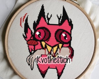 Cursed Cat Alastor Meme Hazbin Hotel Cross Stitch Pattern