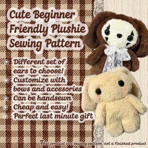 Cute Beginner Friendly Plushie Sewing Pattern Plain or Jester models