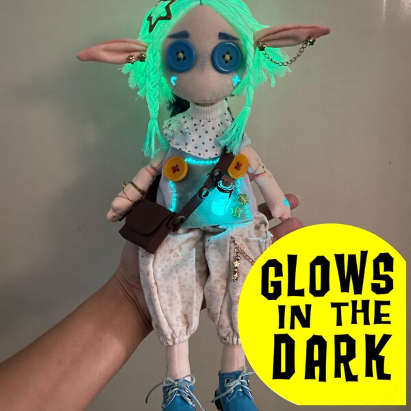 Eirisse Wyntrée {Dream Alchemist} | Handmade Ball-Jointed Rag Doll 35cm | Button-Eyed Doll