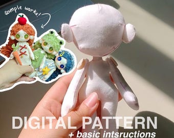 Blank Rag Doll Body Sewing Pattern PDF – DIY Base Doll for Custom Creations