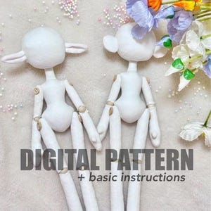 Patrón de muñeca de trapo articulada / Muñeca articulada de 30 cm (patrón PDF)