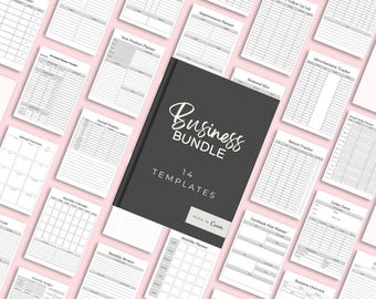 Business Planner Canva Template Bundle | Tracker, Order Form (Digital)