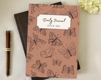 Personalized Hardcover Moth Daily Journal
