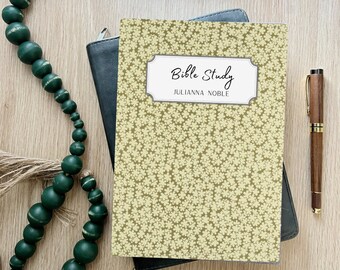 Personalized Hardcover Retro Floral Bible Study Journal