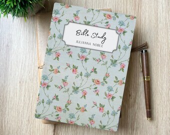 Personalized Hardcover Vintage Floral Bible Study Journal