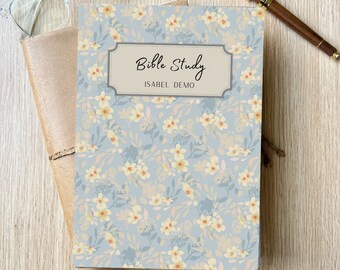 Personalized Hardcover Vintage Floral Bible Study Journal