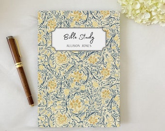 Personalized Hardcover Vintage Floral Bible Study Journal