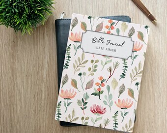Personalized Hardcover Vintage Floral Bible Study Journal