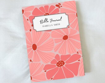 Personalized Hardcover Retro Floral Bible Study Journal