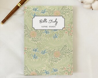 Personalized Hardcover Vintage Floral Bible Study Journal