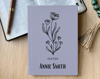 Personalized Floral Missionary Journal, LDS mission, Bible Study, Scripture, Gift for Missionary, Missionary Farewell, Mission Homecoming