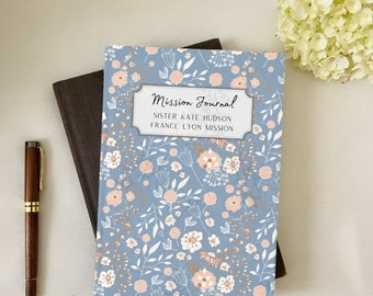 Personalized Floral Missionary Journal, Bible Study, Gift for Missionary, LDS Mission, Missionary Farewell, Mission Homecoming