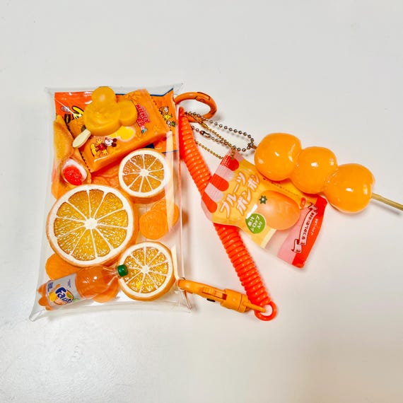 Authentic Japanese Gacha Stuffed Clear Plastic Pouch/ Doll