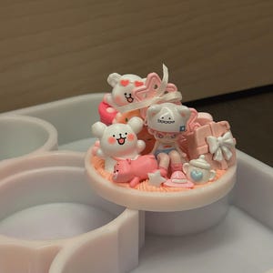 Cute Resin Desk Organizer Tray | Popmart Dora-Inspired Design | Kawaii Desk Decor | Handmade Organizer for Stationery, Jewelry, or Vanity