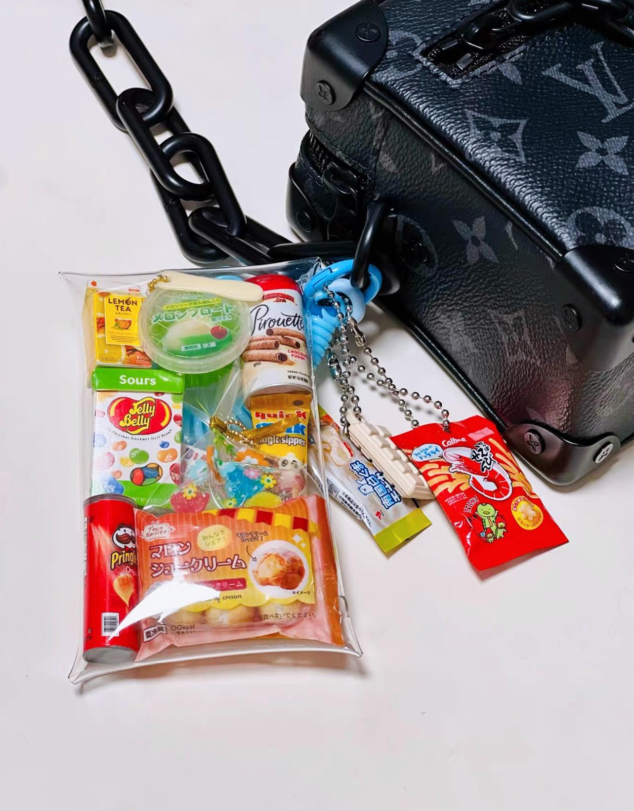 Unagi.poco様⭕️ コラージュ荷札風originalバッグチャーム Authentic Japanese Gacha Stuffed Clear Plastic Pouch/ Doll Bag