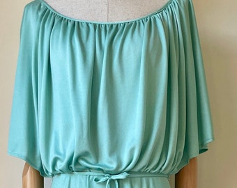 1970s Mint Green Grecian Dress