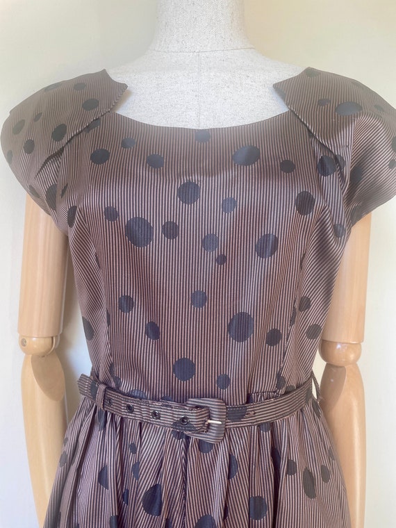 Vintage 50s Polka Dot Evening Dress Gem Vintage 50s Polka Dot Evening Dress Gem