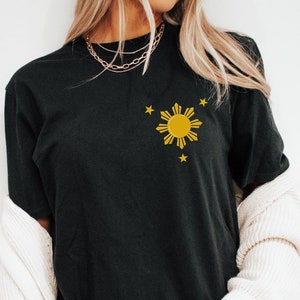 Philippines Sun 3 Star Unisex Shirt Filipino Clothing Philippines Filipino American Short Sleeve T-shirt Funny Filipino TShirt Filipino Gift