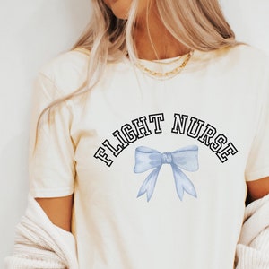 Flight Nurse Shirt Gift for Aeromedical Flight RN Tshirt Gift for Air Emergency Flight Nurse T-shirt Thank You College Style Soft Tee Shirt