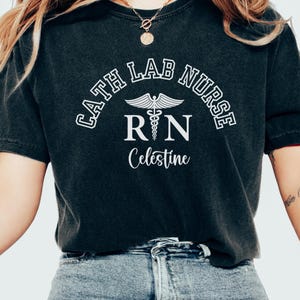 Cath Lab Comfort Colors Shirt Personalized Gift Cardiac Activation Crew Group Matching Tee Gift Coworker Nurse&#39;s Week Appreciation T-shirt