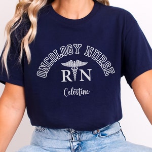 Oncology Nurse Shirt Personalized Gift Palliative Unit Nursing Team T-Shirt Gift Coworker Nurse Appreciation Week Gift Cancer Hospice RN Tee