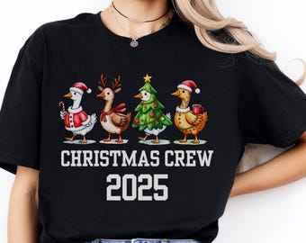 Christmas Family Matching Personalized Goose Shirt Funny Shirt Custom Holiday Tee Family Reunion Shirt Christmas Family Pictures Outfit