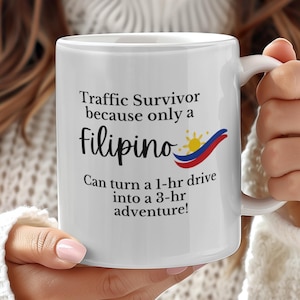 Mug cadeau philippin drôle, cadeau personnalisé pour Nanay, tasse à café personnalisée, tasse pour filam, drapeau philippin, soleil, 3 étoiles, cadeau du patrimoine philippin