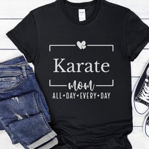 Karate Mom Shirt Gift Group Matching Tees for Sports Mama T-shirt Funny Thoughtful Gift for Mother&#39;s Day Birthday Christmas Gift from Kids