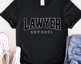 Lawyer Graduation Personalized Shirt Gift Paralegal Graduate Group Matching Tee Class 2025 Future New Grad Law School Gift Grad Party Favors