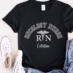 Oncology Nurse Shirt Personalized Gift Palliative Unit Nursing Team T-Shirt Gift Coworker Nurse Appreciation Week Gift Cancer Hospice RN Tee