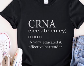 CRNA Shirt Unisex Gift for Certified Registered Nurse Anesthetist T-Shirt Funny Gift for New Grad CRNA Team Crew Group Matching Tee Coworker