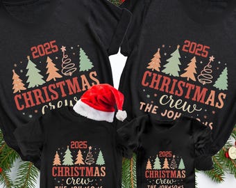 Christmas Family Matching Personalized Shirt Gift Funny Party Shirt Custom Holiday Tee Family Reunion Shirt Christmas Family Pictures Outfit
