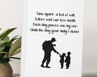 Deployment Gifts for Him from Kids Thoughtful Journal Deployment Gifts for Spouse Army 6x8 Journal Unique Poem Military Deployment Gift