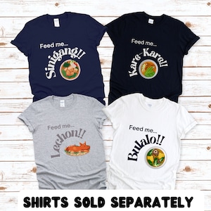 Filipino Food Shirt Gift Funny Filipino Friend Tshirt Gift Philippines Heritage T-Shirt Filipino Dish Gift for Filipina Unisex Trendy Tee