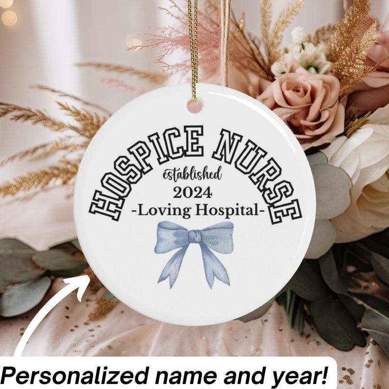 Personalized Hospice Nurse Ornament Caring Nursing Bulk Gift Custom
