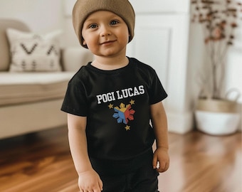 Filipino Toddler Shirt Pogi Philippine Flag Kids T-Shirt Birthday Gift Toddler Matching Tee Filipino Star 3 Stars Trendy Tshirt for Boys