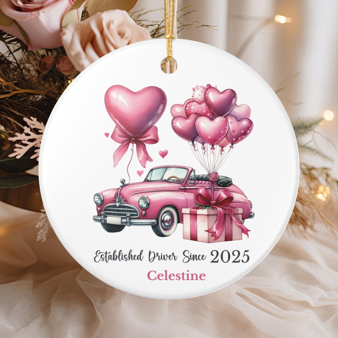 First Time Driver Sticker First Time Driver Birthday Gift New Driver Christmas Ornament ...