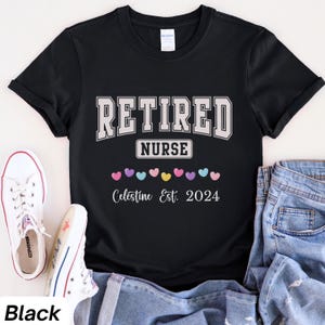 Krankenschwester im Ruhestand T-Shirt personalisiertes Geschenk für Krankenschwester im Ruhestand Shirt individuelles Geschenk nachdenkliches Geschenk Krankenschwester