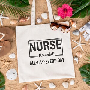 Sac fourre-tout en toile pour nouveau-né cadeau cartable pour unité de soins intensifs néonatals (USIN) Nouveau diplômé nouveau-né en unité de soins intensifs, cadeau d'infirmière pour MBU, médecine maternelle et fœtale
