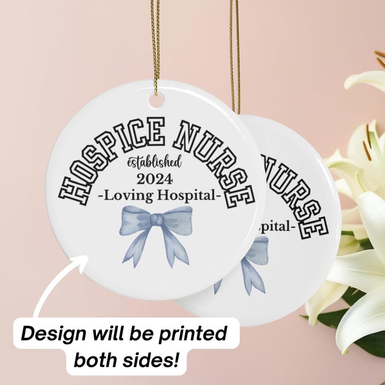 Personalized Hospice Nurse Ornament Caring Nursing Bulk Gift Custom