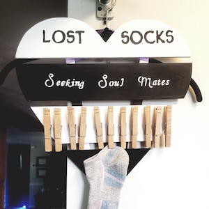 Lost socks laundry room sign