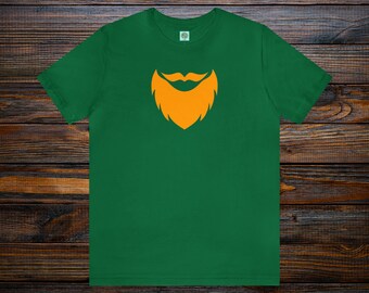 Fiery Beard and Moustache Tee, Beard Shirt, Bold Whisker Fashion, Unique Facial Hair Apparel, Statement Hipster Top