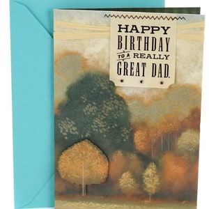 Biglietto di auguri per il papà, paesaggio autunnale