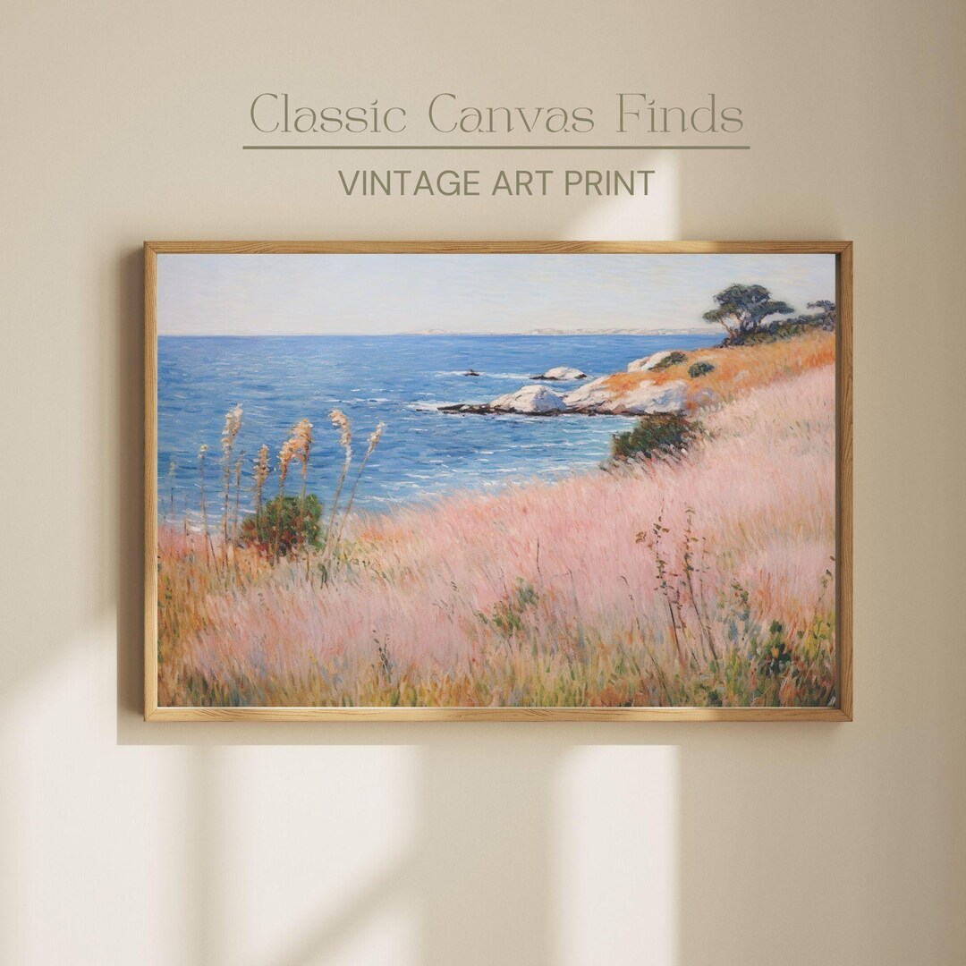 Coastal Landscape Printable | Seaside Cliff Wall Art | Ocean View ...