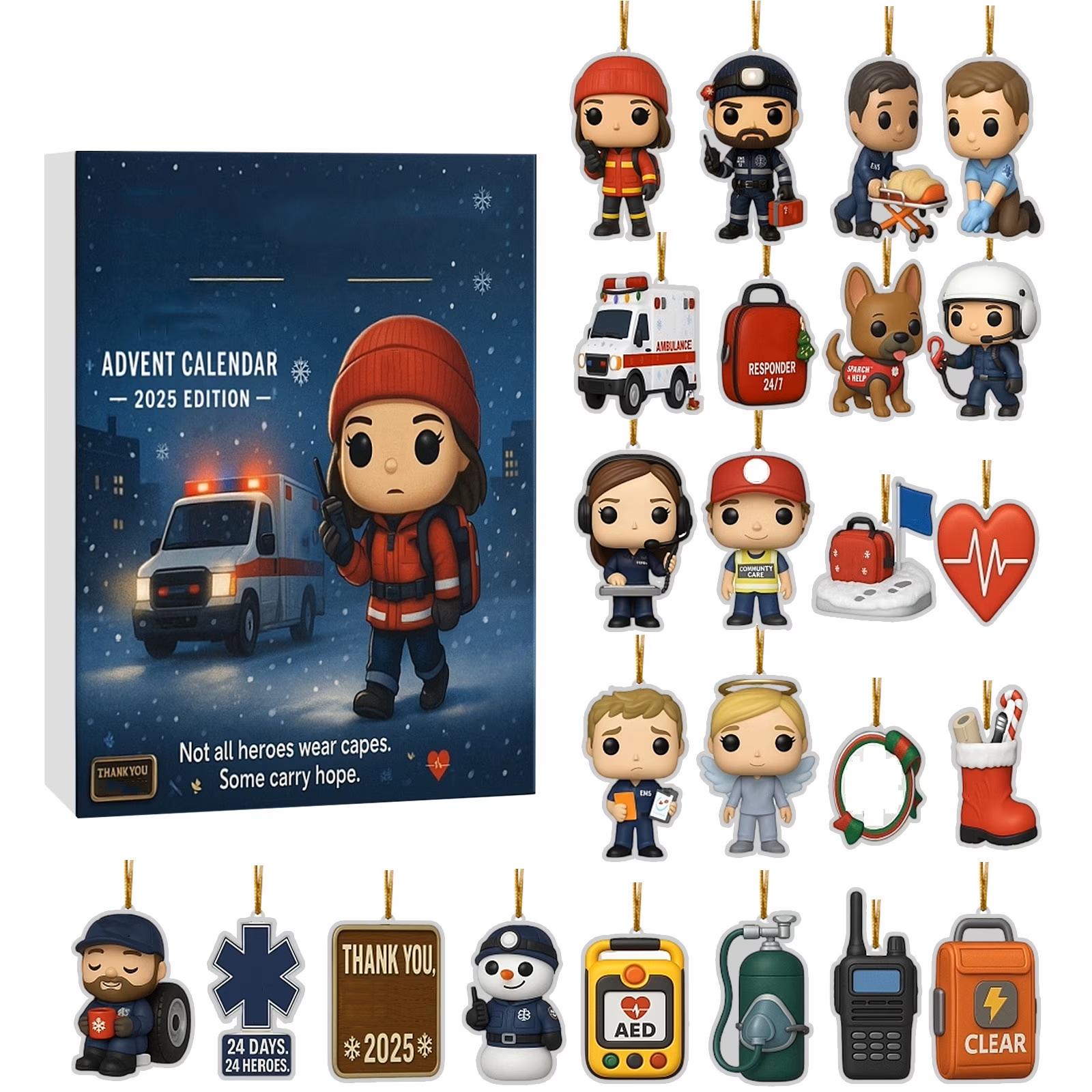 Discover Medical Advent Calendar 2025, 24 Days Christmas Countdown Calendar, 24 Medical Treatment Decorations, Christmas Gift For Doctor & Nurse