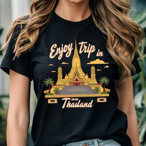 Enjoy Thailand, Love Vintage Tee, Thailand Souvenir T-Shirt, Unisex Jersey Shirt, Retro Style Top, Gift for Travelers, Bangkok Graphic Tee