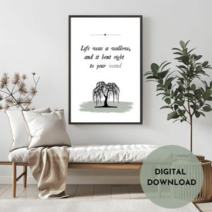 Life was a willow | Taylor Digital Lyric Poster | Evermore l Girly Gift | Poetry Art l Minimalist Art | Cottagecore Art l  Wall Art
