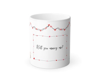 will you marry me, Mug, 11oz, valentine's day, personalized bride to fiancee to wife wedding gifts to girlfriend