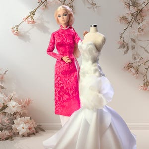 Poppy Parker Fancy Dress Sewing Pattern, Ao Dai Vietnam Gown (PDF pattern digital download)
