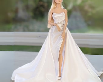One and only Wedding gown for Poppy Parker/Fashion Royalty/Nu Face/Integrity toys/Agness Von Weiss doll dress,  gift